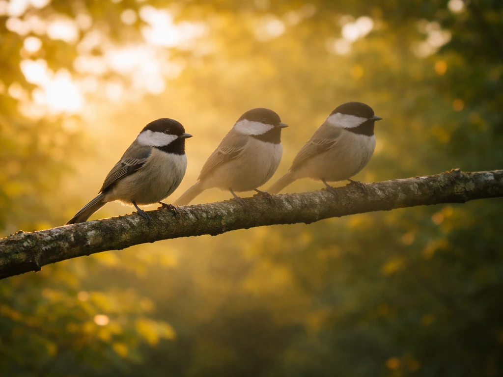 Day-by-day mini sequence showing a small bird perched at the same spot in a quiet outdoor setting.