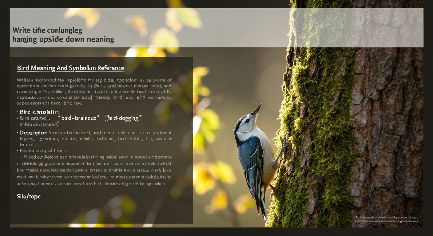 Bird Hanging Upside Down Meaning: Natural, Symbolic & Practical